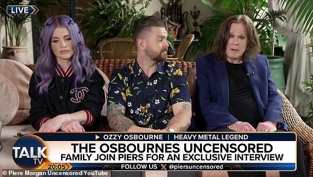 Five years: While he made a full recovery from the accident, a fall in 2019 re-aggravated the neck injury and led to what Osbourne said on Piers Morgan Uncensored, 'five years of absolute hell for me and my family'