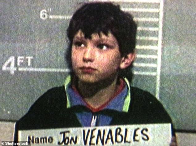 Jon Venables, 40, was ten years old when he and Robert Thompson, now 39, grabbed the toddler from a shopping center in Bootle, Merseyside, in February 1993.  The pair tortured and killed the two-year-old before dumping his body by a railway line two and a half miles away in Liverpool.  Pictured: Jon Vernables in 1993