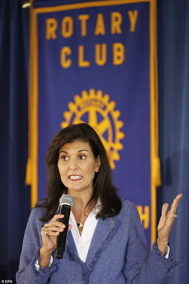 Former UN Ambassador.  Nikki Haley headlined a Rotary Club luncheon at Portsmouth Country Club, where she was asked by an attendee how Trump will be remembered in 100 years