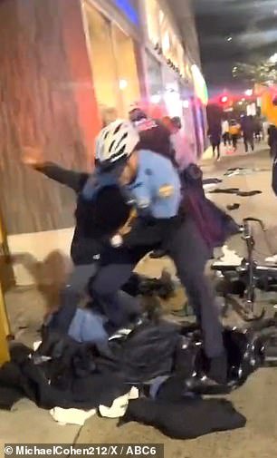 Twenty people have been arrested after widespread looting broke out in Philadelphia last night, with one woman livestreaming the chaos