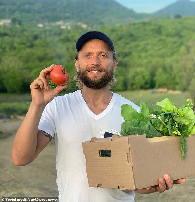 Lifestyle trainer Maxim Lyutyi (pictured), 43, wanted to raise the newborn on prana eating – a diet that involves people going without food and water for long periods of time and 'feeding on the sun', it was claimed.