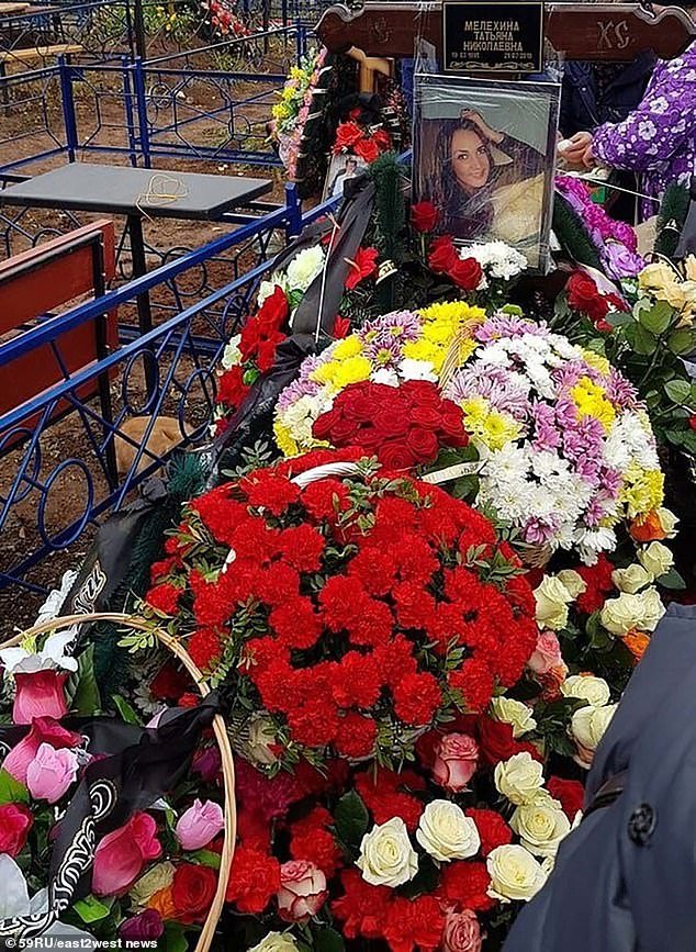 Zelensky eventually confessed to killing his lover.  In the photo: floral tributes for the victim
