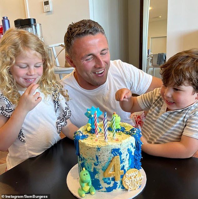 Sam also shares two children: daughter Poppy, six, and son Billy, four, with ex-wife Phoebe Burgess