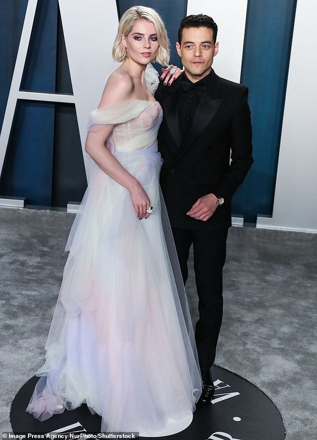 It's over: Rami and Lucy split earlier this year after more than five years together and it looks like the two have already gone their separate ways (pictured at the 2020 Vanity Fair party)