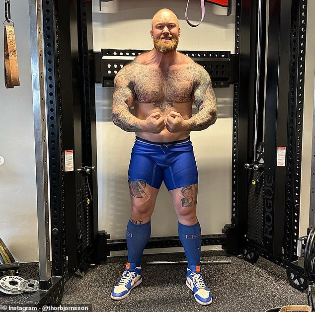 Bjornsson is almost unrecognizable because he lost no less than 50 kg during his strong days