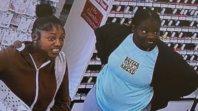 Kaydrianna Hall, 24, and Serenadi Banks, 19, are accused of shoplifting from a nail store in Murrieta, California