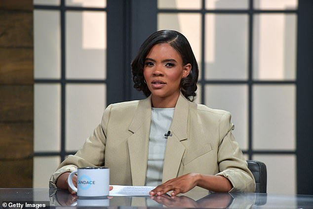 Daily Wire co-host Michael Knowles revealed that Candace Owens (pictured) had been suspended from YouTube