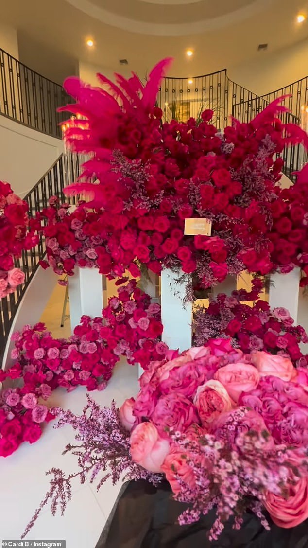 Cardi B Shows Off The Elaborate Floral Spread Husband Offset Got Her ...