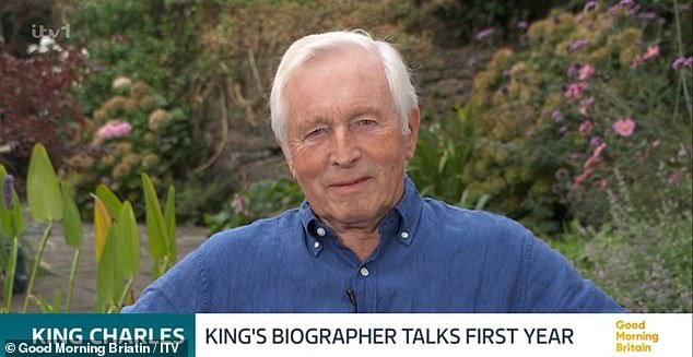 Friend of King Charles, Jonathan Dimbleby (pictured), 79, discussed Charles' transition since the Queen's death