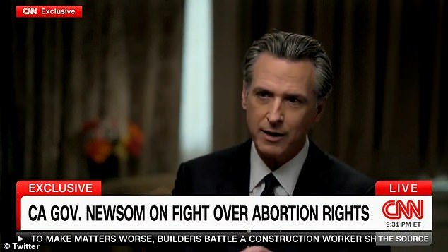 Gavin Newsom told CNN on Monday that he was not concerned about Joe Biden's age and wanted 