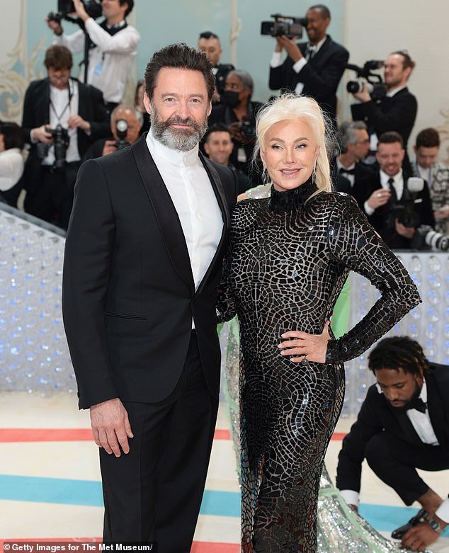 Shock split: The Wolverine actor, 53, was married to Furness, 67, for 27 years and the couple share two children (pictured May 2023)