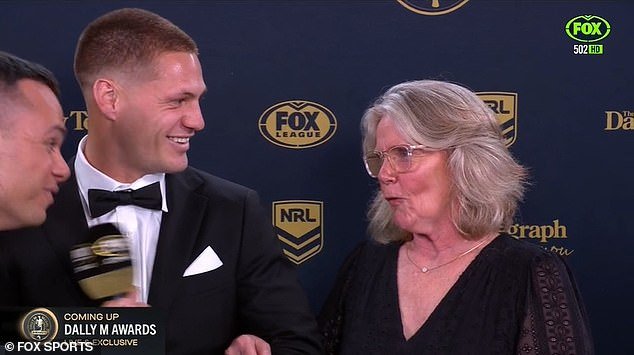 Kalyn Ponga's mother reacted cheekily when asked about her son's Dally M chances