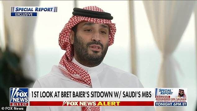 In a wide-ranging interview with Fox News, the controversial crown prince also admitted 