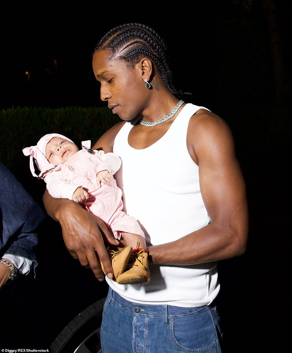 Proud father of two: Rocky seemed in love with his new son