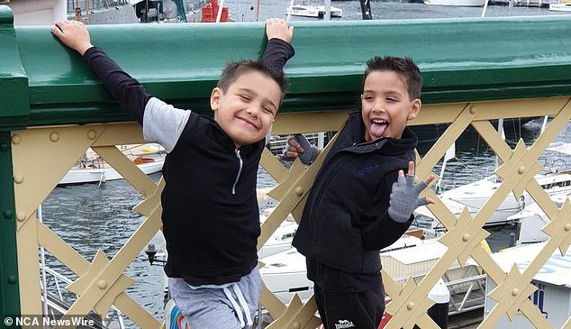 Xavier Abreu, 10, (left) and his brother Peter, nine, died when the Subaru WRX they were in crashed into a tree on Grand Parade in Monterey in southern Sydney on Friday night