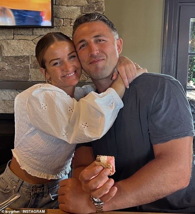 NRL star Sam Burgess announced the arrival of his first child with fiancée Lucy Graham on Friday