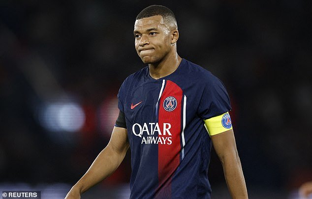Mbappe looked deflated despite scoring a brace as his side suffered a 3-2 defeat at home