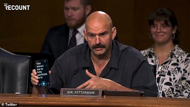 Senator John Fetterman became emotional during a committee hearing and began tearing up as he addressed criticism and ridicule he has faced because of his disability