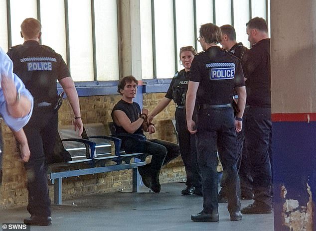 Officers attacked a man at Banbury station earlier today as they continued their hunt for terror suspect Khalife