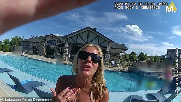 A woman dubbed 'Poolside Karen' for her rant against a Latino family told police: 'I'm not normally a racist'