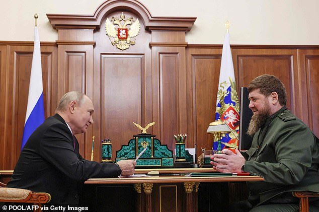 Vladimir Putin met today with Chechen leader Ramzan Kadyrov (pictured together) in Moscow