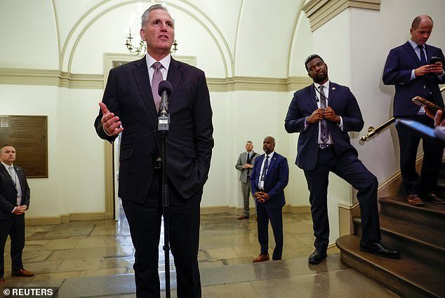 A defiant Kevin McCarthy has vowed to fight on and shame critics who oppose bills that would fund the government beyond the September 30 deadline