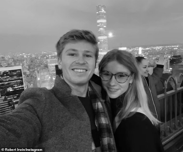 Robert Irwin publicly declared his love for girlfriend Rorie Buckey on Monday, just months after the pair started dating.  Both shown