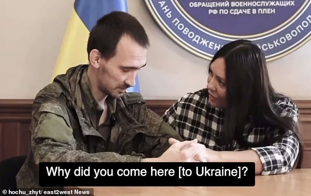 Russian woman Irina Krynina, 37, traveled to the Ukrainian capital Kiev for a reunion with her POW boyfriend Evgeny Kovtkov, 34