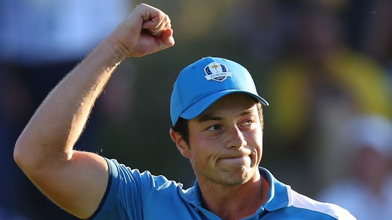Viktor Hovland scored a dramatic half-point in the top match for Team Europe