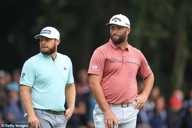 Tyrell Hatton (left) and Jon Rahm could be paired together at the Ryder Cup in Rome this week