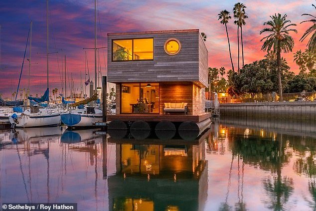 This floating home in Santa Barbara Harbor is a one-of-a-kind masterpiece