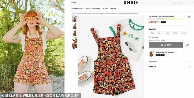 On the left is Larissa Martinez's design and on the right is a Shein product