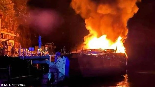 A multimillion-dollar superyacht has been destroyed in a boat fire in northern Sydney