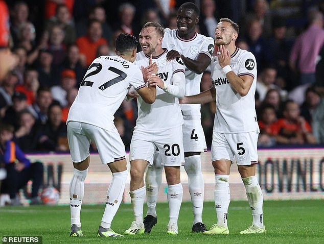 West Ham became leaders in the Premier League on Friday evening after beating new signing Luton