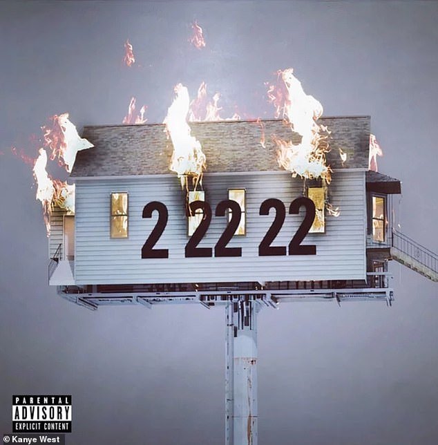 The new release is rumored to be West's first album since Donda 2, which was made available exclusively on his $214.50 Stem Player in February 2022, rather than using traditional streaming platforms or CDs/records.  (Pictured: The cover art for Donda 2)