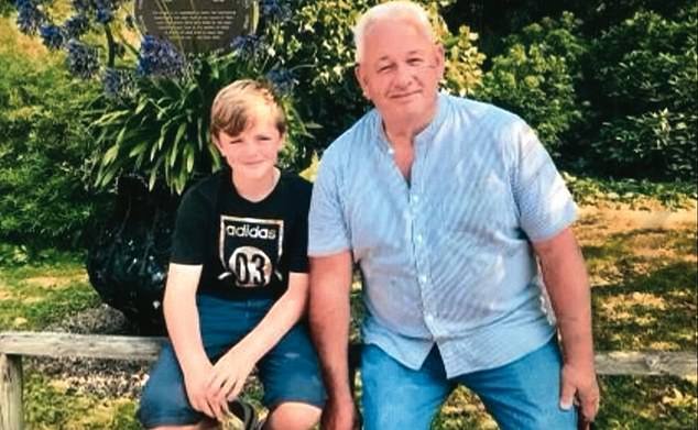 Tragic: Miles (pictured with his grandfather Quentin Long) tragically died on New Year's Eve 2022 after a 14-month battle with bone cancer