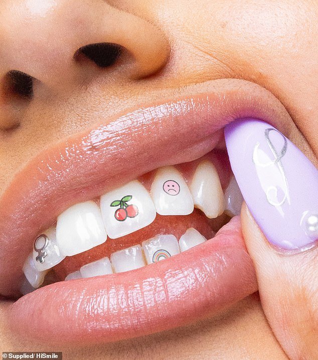 Styling your smile is the quirky new fashion trend set to take Australia by storm this month, with the launch of temporary tattoos... for your teeth