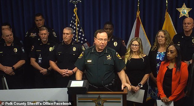 Sheriff Grady Judd, pictured here, announced the results of the operation at a news conference, saying 83 suspects had been arrested for soliciting a prostitute
