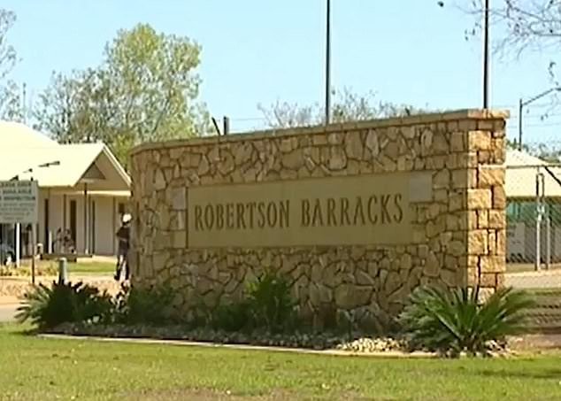 The Robertson Barracks, where 150 US Marines are stationed, was placed on lockdown following the arrest