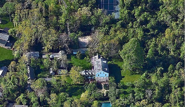 Dame Anna, who famously inspired Meryl Streep's fastidious editor in The Devil Wears Prada, owns a 42-acre estate on Long Island (pictured)
