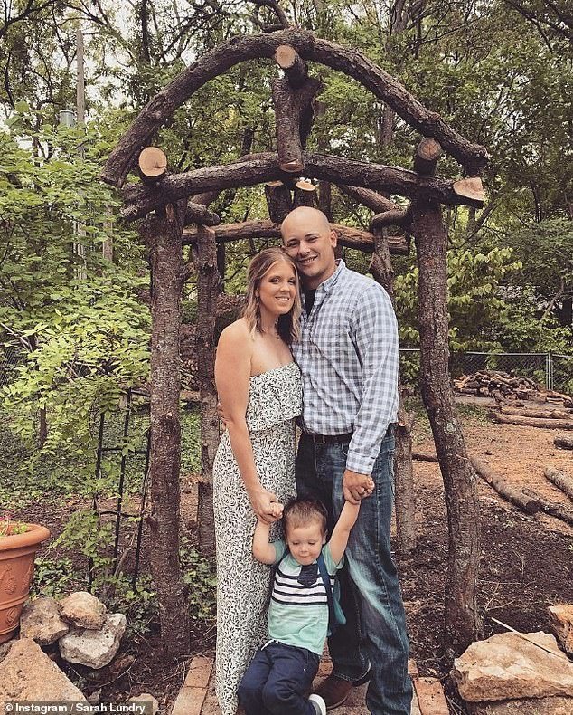 Sarah Lundry is shown with her husband Garrett and their son Brooks, now four years old.  The Kansas couple was excited at the prospect of having baby number two when they received the devastating news about her pregnancy