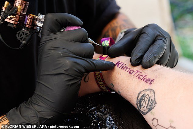The Austrian KlimaTicket is a public transport pass worth 1,000 euros – and during a promotion one was given away to anyone willing to turn their body into an advertising space and get a permanent tattoo of the word KlimaTicket on their skin