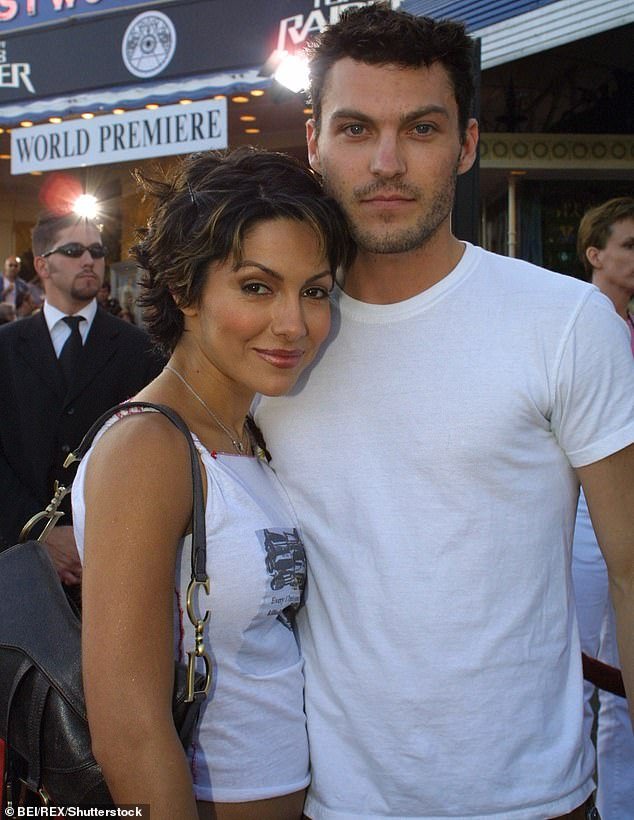 As they were: the actor shares Kassius, the eldest of his five children, with his ex-girlfriend and Beverly Hills, 90210 co-star Vanessa Marcil;  the couple is pictured in 2001