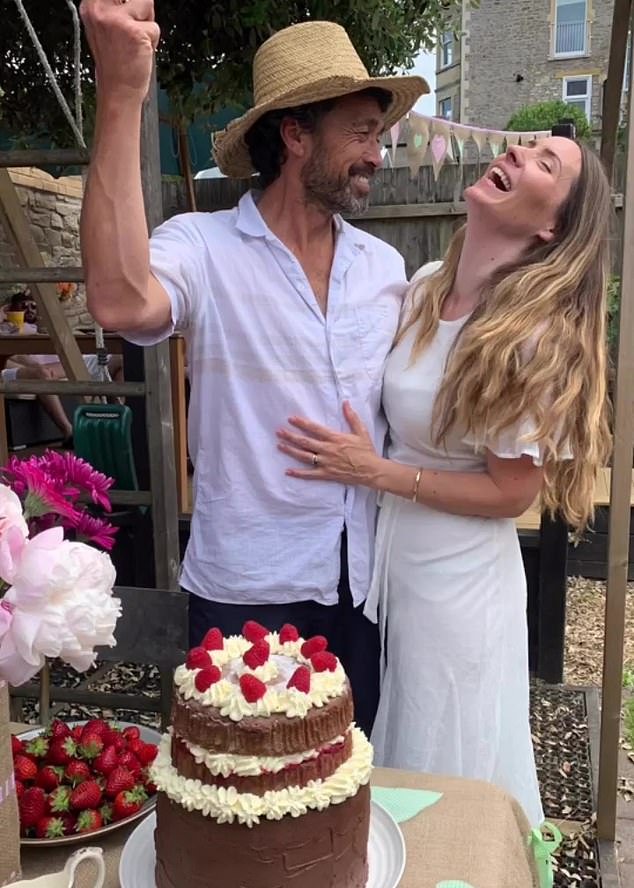 Lewis, 53, is married again, but this time in a crumpled shirt, shorts and a pair of dusty shoes