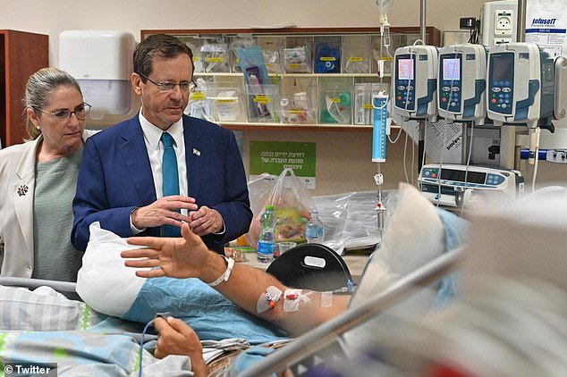 Israeli President Isaac Herzog visited Israelis injured after Hamas attacks