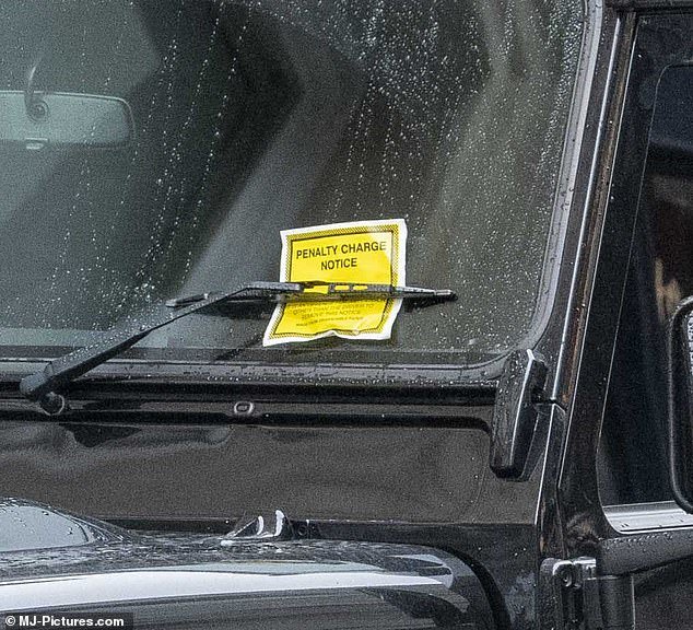 Map: The star, 24, borrowed his father David's prized black Land Rover Defender, which starts at £45,000, as he drove with a friend, but was soon given a parking ticket