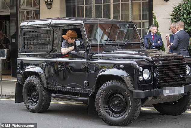 City party: The couple were seen parking outside Mayfair's five-star hotel The Connaught