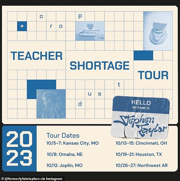 Since he started posting about 'fartgate' on his account and was fired, he has allegedly been offered 13 jobs from other schools and is currently on a comedy tour titled 'The Teacher Shortage tour'