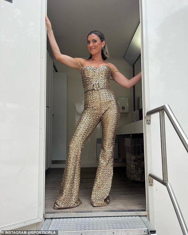 Chennaoui attracted attention with a gold jumpsuit on the final day of this year's Tour de France