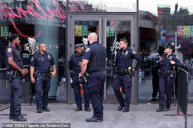 There is an increased police presence outside Barclays Center ahead of a preseason game for the Brooklyn Nets on Thursday
